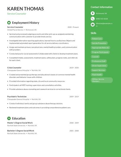 Resume example 4