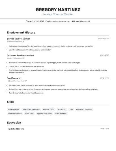 Resume example 2