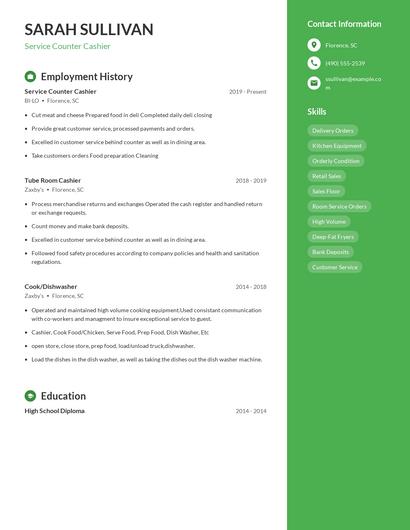 Resume example 5