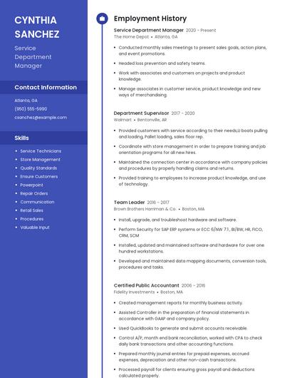 Resume example 4