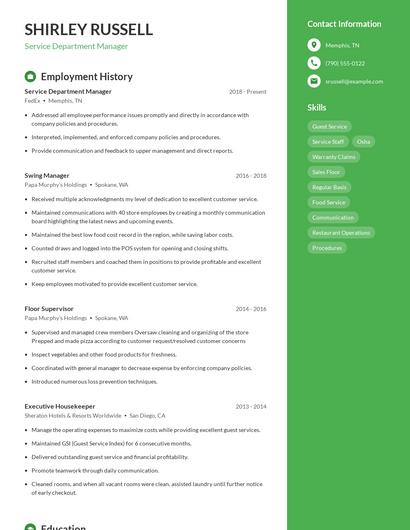 Resume example 5