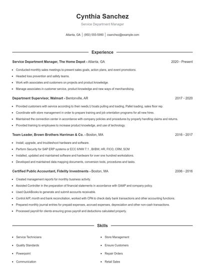 Resume example 1