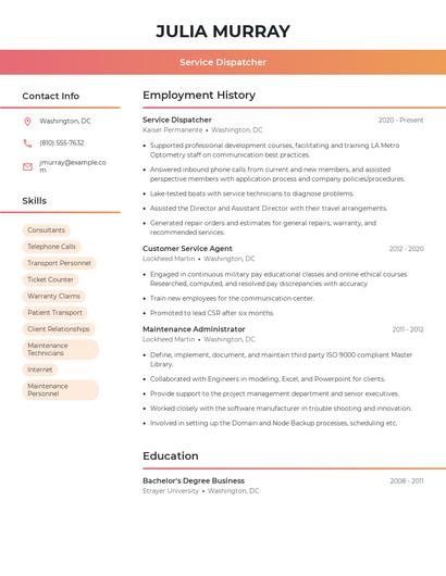 Resume example 3