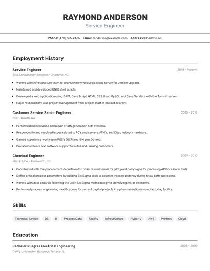 Resume example 2