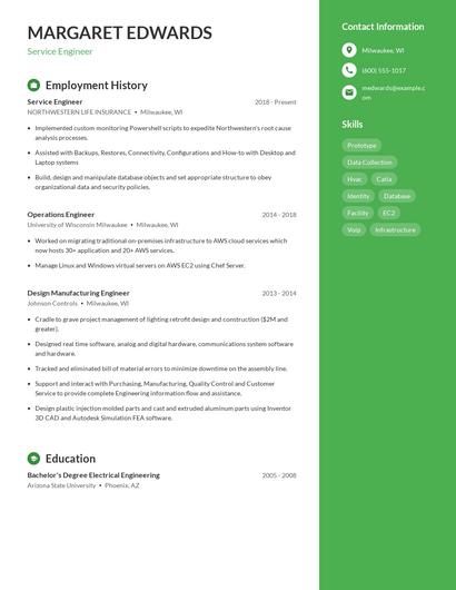Resume example 5