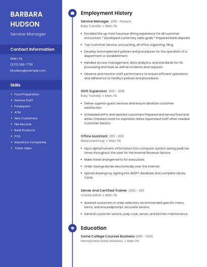 Resume example 4