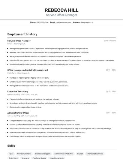 Resume example 2