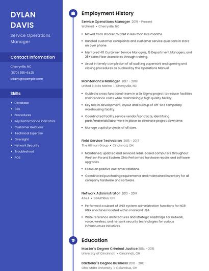 Resume example 5