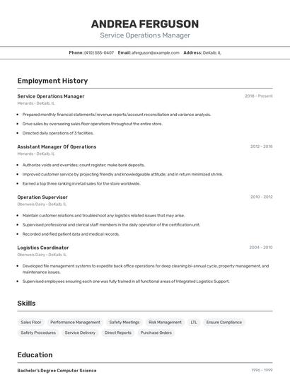 Resume example 2