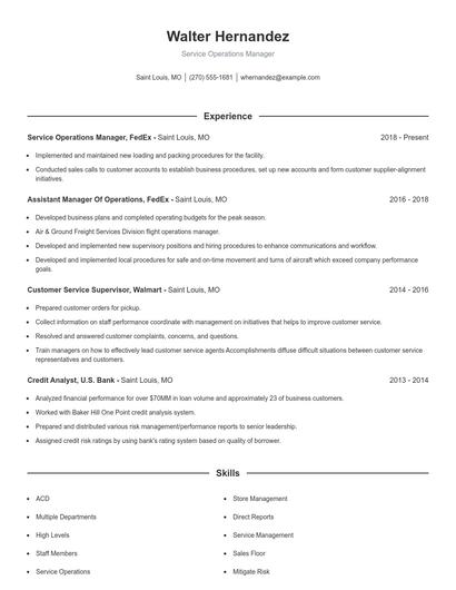 Resume example 1