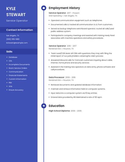 Resume example 5