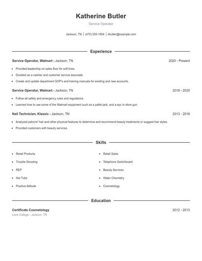 Resume example 1