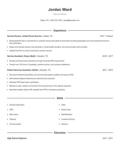 Resume example 1