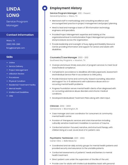Resume example 5