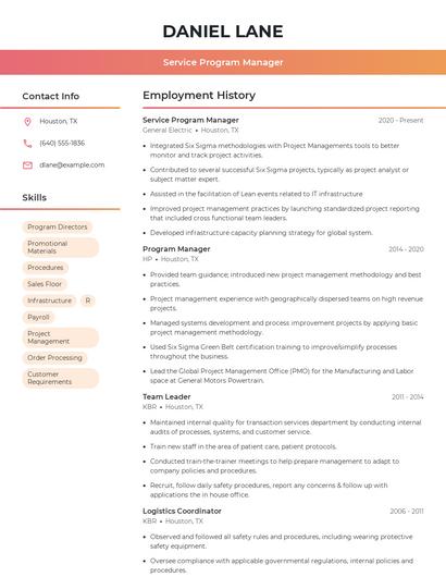 Resume example 3