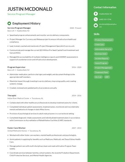 Resume example 4