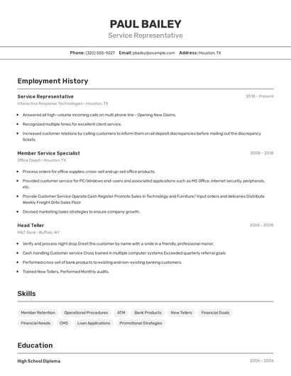 Resume example 2