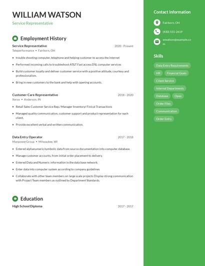 Resume example 4