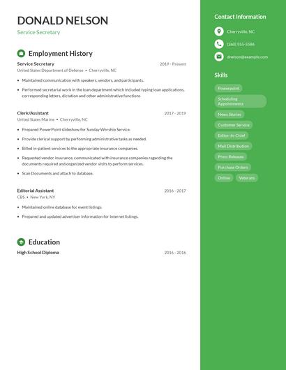 Resume example 5