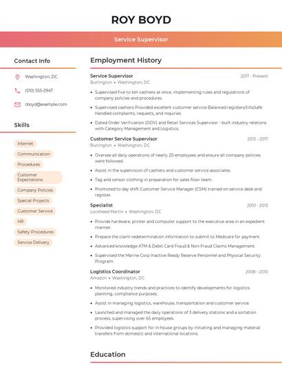 Resume example 3
