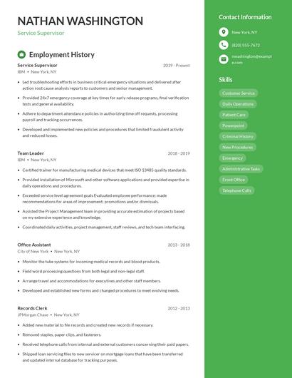 Resume example 5