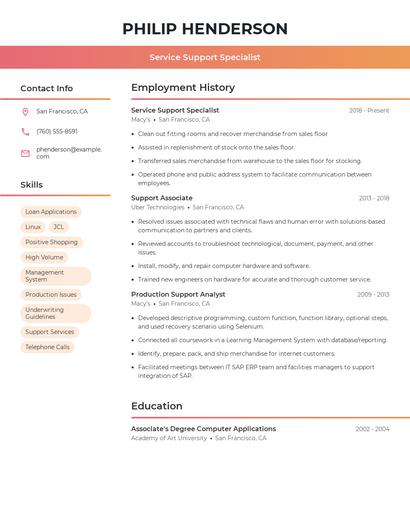 Resume example 3