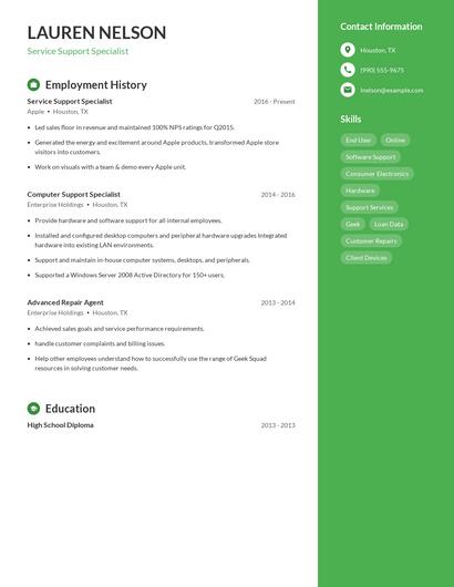 Resume example 4