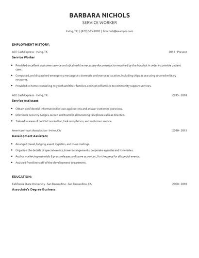 Service Worker Resume