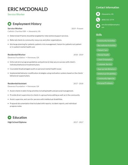 Resume example 5