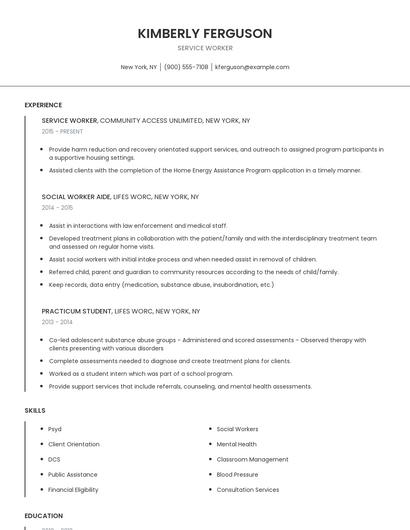 Service Worker Resume