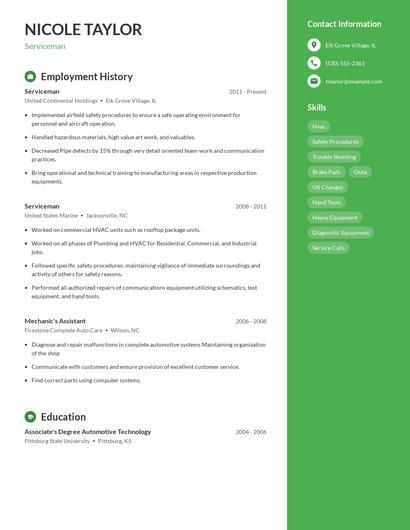 Resume example 5