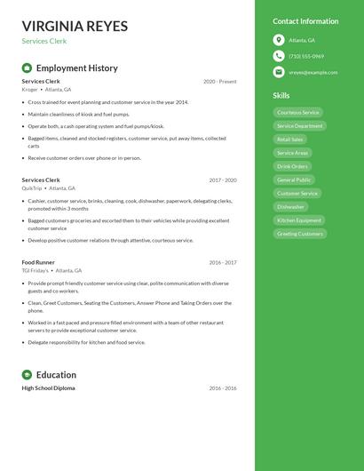 Resume example 5