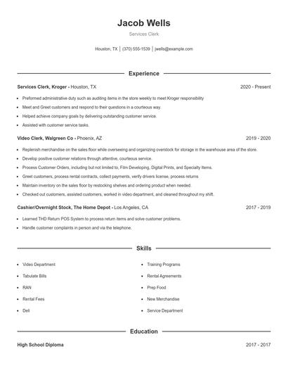 Resume example 1