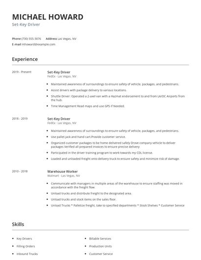 Set-Key Driver Resume