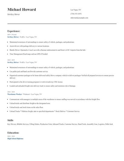 Set-Key Driver Resume