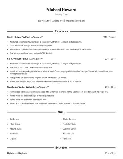 Set-Key Driver Resume