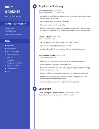 Set Up Inspector Resume