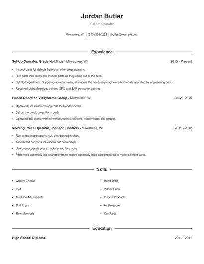 Resume example 1