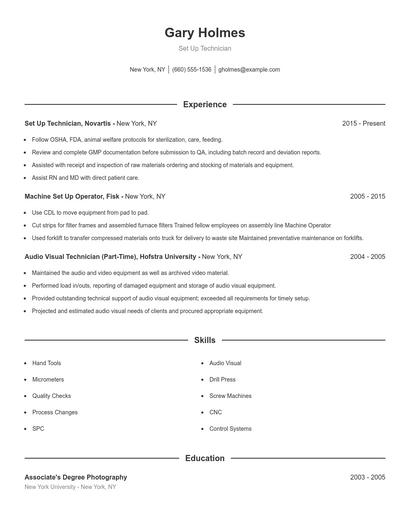 Resume example 1