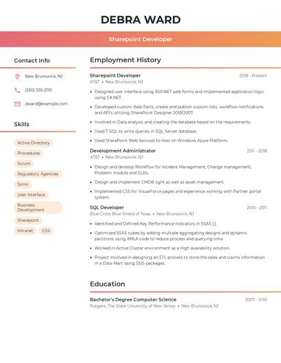 Resume example 3