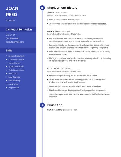 Shelver Resume