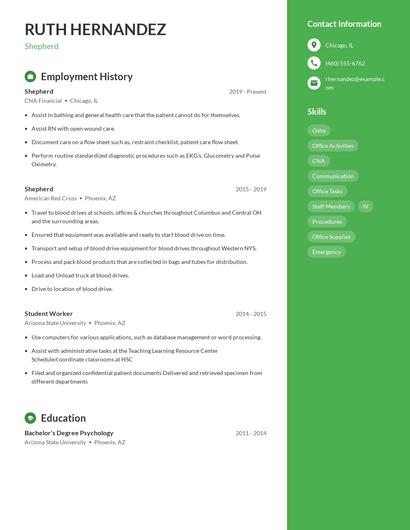 Shepherd Resume