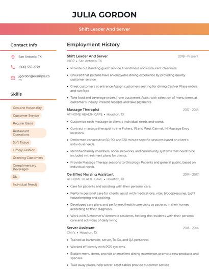 Resume example 3