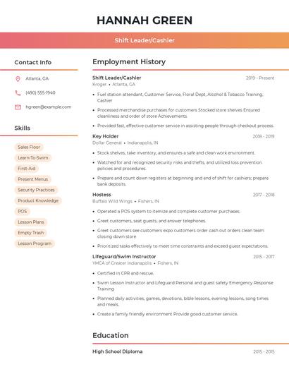 Resume example 3