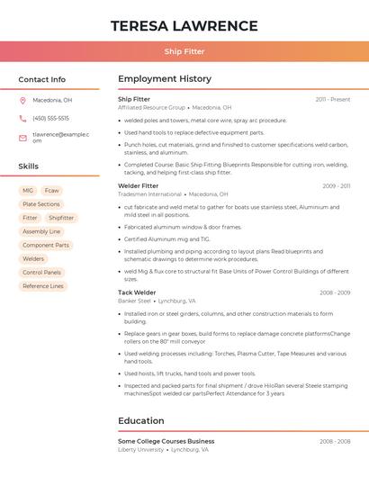 Resume example 3