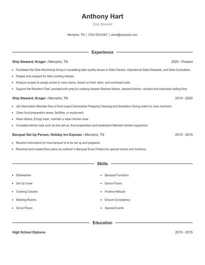 Resume example 1