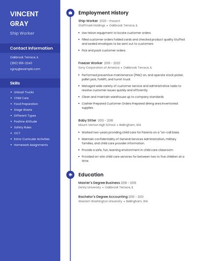 Resume example 4
