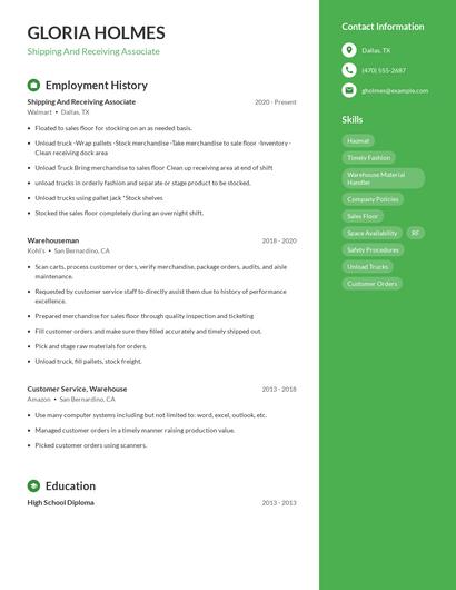 Resume example 4