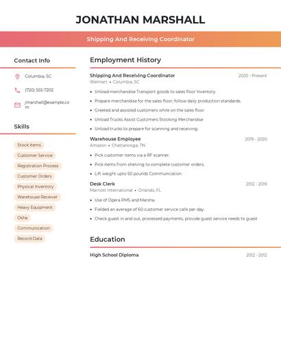 Resume example 3