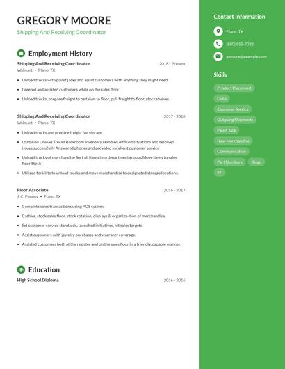 Resume example 5